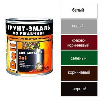 Грунт-Эмаль по ржавчине  красно-коричневая, 0,75л 20413
