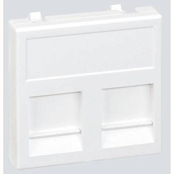 Адаптер со шторками на 2 кон. RJ45 SimonConnect AMP (S110 SL110) Brand-Rex 45*45 алюм KB76-8 SIMON
