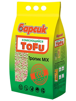 Барсик TOFU "Тропик MIX" комкующийся NEW 4,54л 93101