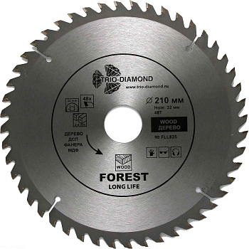 Диск пильный по дереву Ø210x48T/32-30мм Trio Diamond FLL825