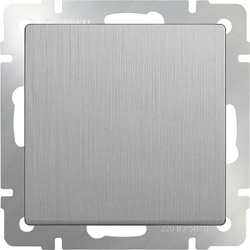 Выключатель 1кл W1110009 Рифленый Серебряный WERKEL a51358