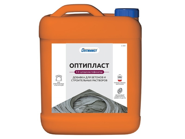 Оптипласт-пластифиц.добавка д/бетонов и строит.растворов 5л  С409