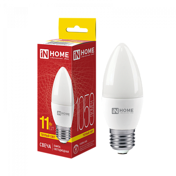Лампа LED-СВЕЧА 11W 160-260V 3000K 1050Lm E27 VC IN HOME
