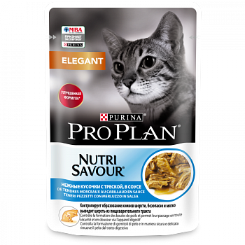 PRO PLAN Кошка Дерма+ Треска Соус ЧЗ 26x85г