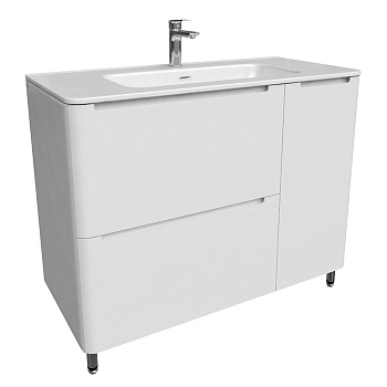 Тумба с умывальником, напольная, 100 см, белая, Эдифис (Edifice), IDDIS, EDI10WFi95K, шт