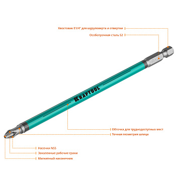 Бита "KRAFTOOL OPTIMUM" PH2х150мм 26122-2-150-5
