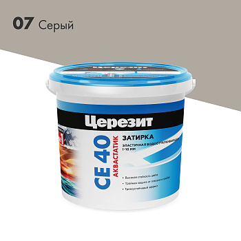 Затирка CERESIT 1-10 07 СЕ 40/2 серая 2кг водоот.