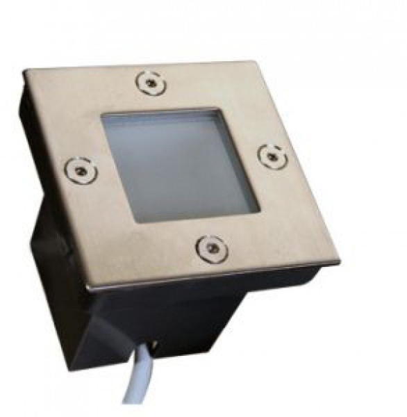 Светильник LED 0,32W 220V встраиваемый никель IP54 105x105 Svetlon