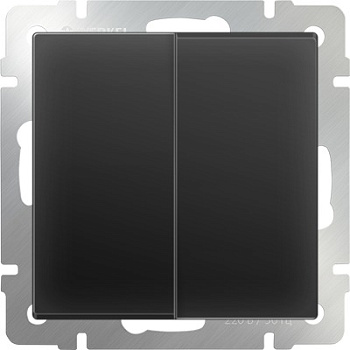 Выключатель 2кл W1120008 Черный матовый WERKEL a051628
