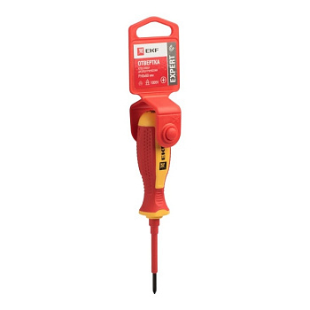 Отвертка крестовая диэлектрическая шлиц PH0x60 1000В ph-0-60-exp-in Expert EKF PROxima 