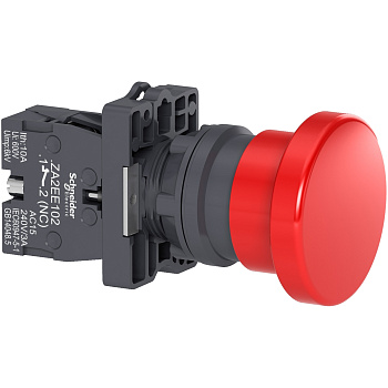 Кнопка ГРИБ с фиксацией  IP40 NP2-ES542С 1НЗ 220В КРАСНАЯ 574120 CHINT 