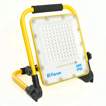 Прожектор LED LL951 50Вт 6400K IP66 АККУМ FERON